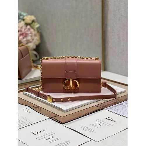 DIOR 30 MONTAIGNE EAST-WEST BAG WITH CHAIN Calfskin M9334 pink