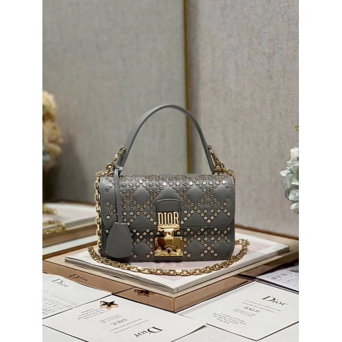 DIOR BAG Lucky Star Cannage Lambskin C2628 gray