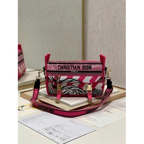 DIOR BOBBY BAG Embroidery C0803 pink