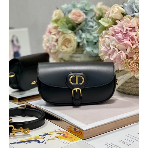DIOR BOBBY EAST-WEST BAG Box Calfskin M9317S Black