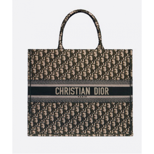 DIOR BOOK TOTE BAG DIOR OBLIQUE M1286Z green