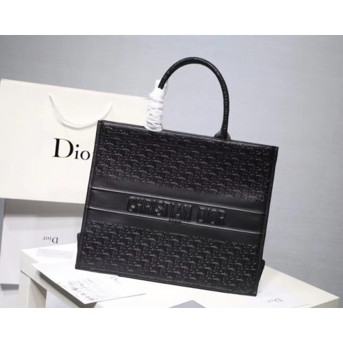 DIOR BOOK TOTE BAG IN MULTI-COLOURED CALFSKIN M1286 black