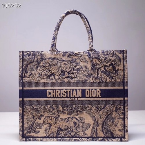 DIOR BOOK TOTE BAG TOILE DE JOUY M1286ZT blue