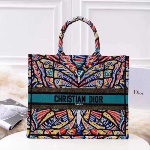 DIOR BOOK TOTE BAG VAN GEBORDUURD CANVAS M1286ZBD