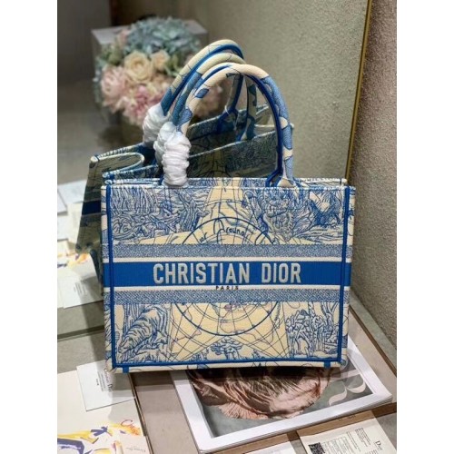DIOR BOOK TOTE EMBROIDERED CANVAS BAG C1286-9