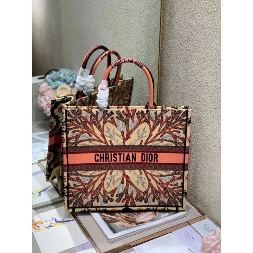 DIOR BOOK TOTE EMBROIDERED CANVAS BAG C1287-11