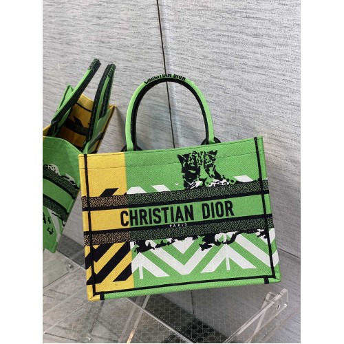 DIOR BOOK TOTE Embroidery C1287-28 green