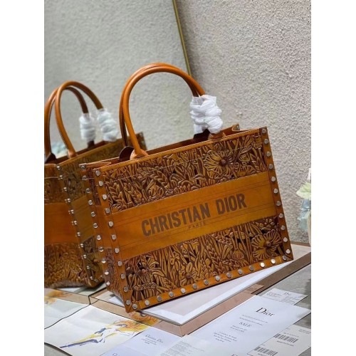 DIOR BOOK TOTE Multicolor Embroidery M1296ZR-17 YELLOW