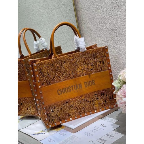 DIOR BOOK TOTE Multicolor Embroidery M1297ZR-5 YELLOW