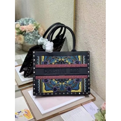 DIOR BOOK TOTE Multicolor Mizza Embroidery M1287ZRHM
