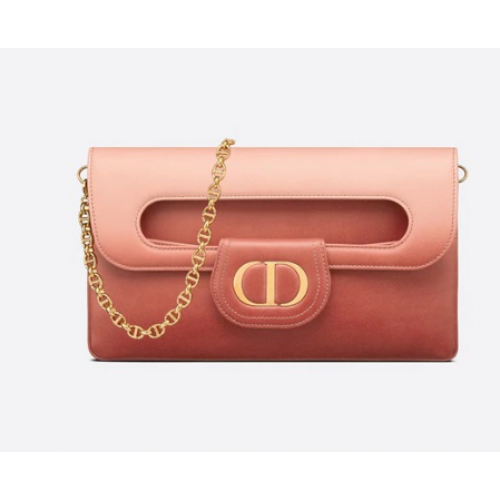 DIOR MEDIUM DIORDOUBLE BAG Gradient Calfskin M8641U Pink
