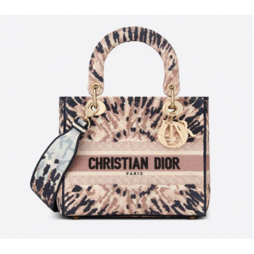 DIOR MEDIUM LADY D-LITE BAG Multicolor Tie Dior Embroidery M0565OJA