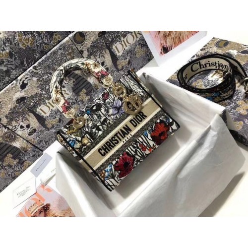 DIOR MEDIUM Multicolor Mille Fleurs Embroidery M0565OR