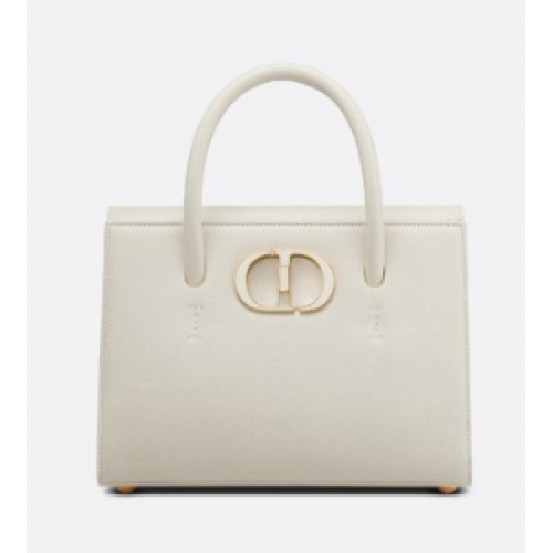 DIOR MEDIUM ST HONORE TOTE Grained Calfskin M9321UMBA white