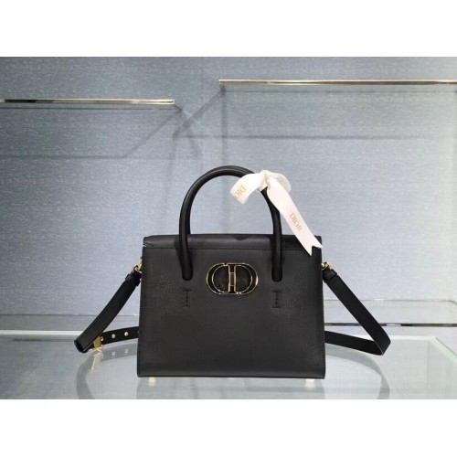 DIOR MEDIUM ST HONORE TOTE Grained Calfskin M9321UMBA black