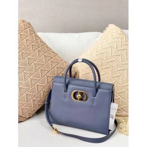 DIOR MEDIUM ST HONORE TOTE Grained Calfskin M9321UMBA blue