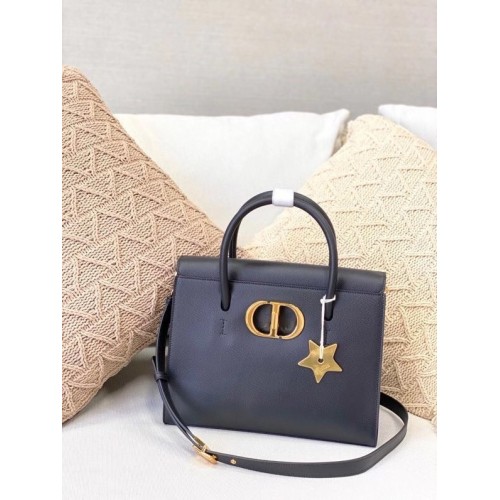 DIOR MEDIUM ST HONORE TOTE Grained Calfskin M9321UMBA dark blue