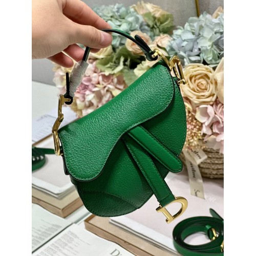 DIOR MICRO SADDLE BAG Antique Goatskin S5685CC green