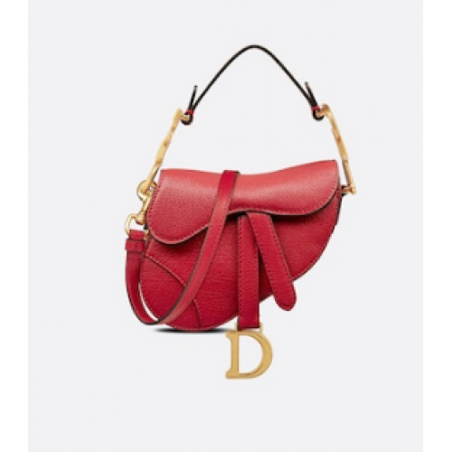 DIOR MICRO SADDLE BAG Antique Goatskin S5685CC red