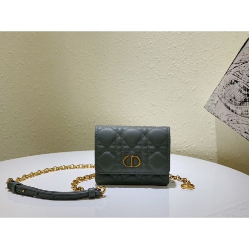 DIOR MINI BOBBY BAG Gradient Cannage Lambskin C0952 gray