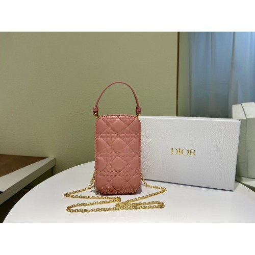 DIOR MINI BOBBY BAG Gradient Cannage Lambskin C0955 pink