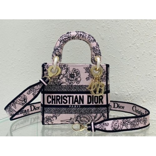 DIOR MINI LADY D-LITE BAG Embroidery M0500BZ-3