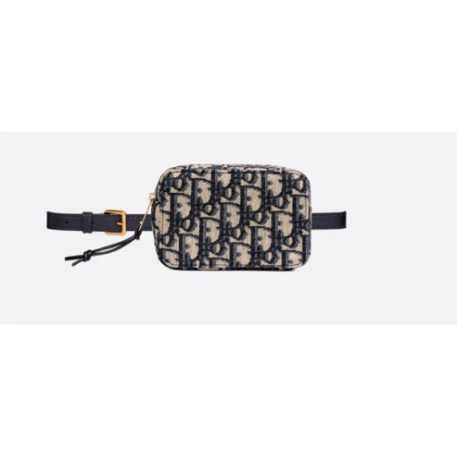 DIOR OBLIQUE BELT POUCH Blue Dior Oblique Canvas S5484
