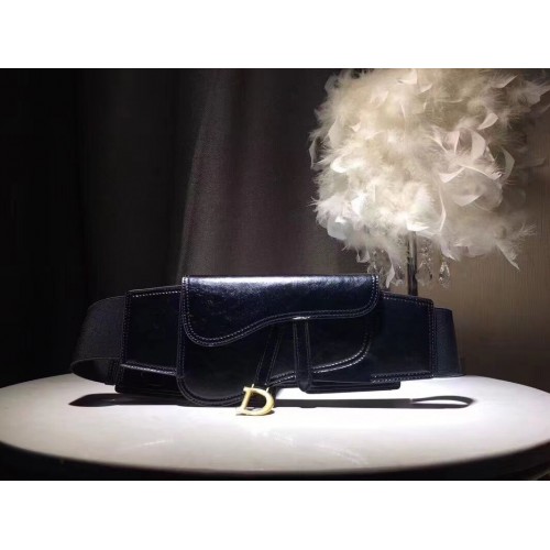 DIOR Original Leather Saddle Belt Bag M9021 Black