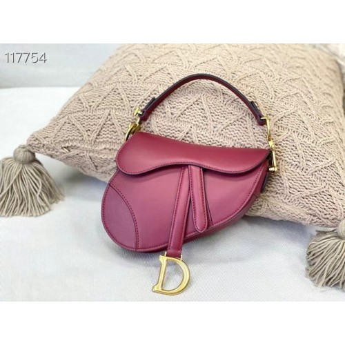 DIOR SMALL SADDLE BAG Calfskin M0445CW Wine