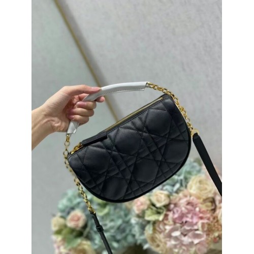 DIOR Shoulder Bag Cannage Lambskin C0617 black