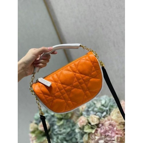 DIOR Shoulder Bag Cannage Lambskin C0617 orange