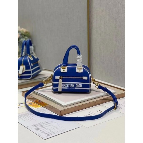 DIOR small leather tote Bag C9201 blue