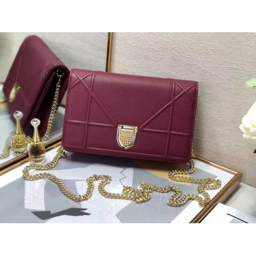 DIORAMA CALFSKIN CLUTCH M49P purplish