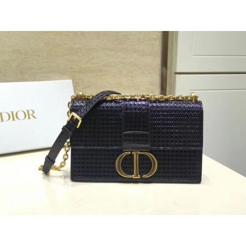 Dior  30 MONTAIGNE SMOOTH CALFSKIN FLAP BAG C9230 black