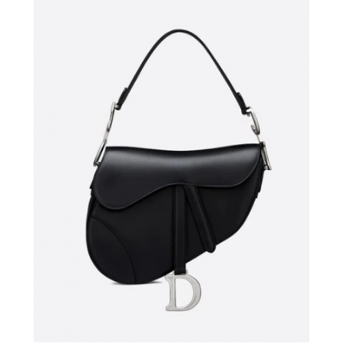 Dior BLACK SADDLE SOFT CALFSKIN BAG M0446V