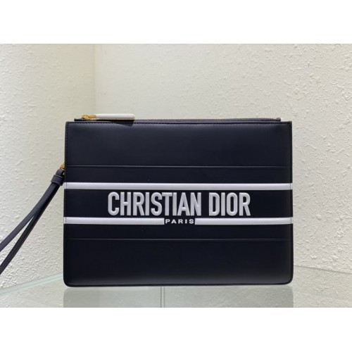 Dior Calfskin Cluth Bag C9181 Black