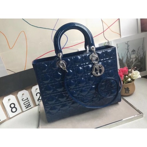 Dior GROTE LADY DIOR-TAS VAN LAMSLEER CAL44560 blue
