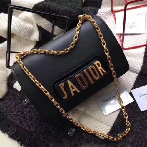 Dior JADIOR Flap Bag Calfskin CD9002 Black