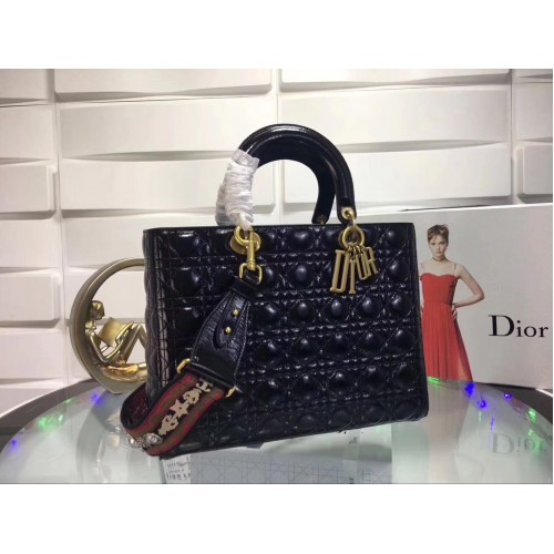 Dior Lady Bag Original Leather D6357 Black