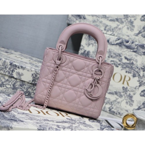 Dior Lady Dior Bag Original Sheepskin Leather CD5500 pink
