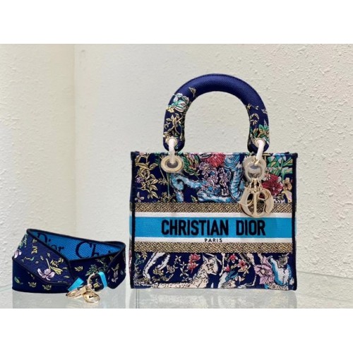 Dior MEDIUM LADY D-LITE BAG Embroidered M0565-11