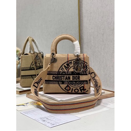 Dior MEDIUM LADY D-LITE BAG Embroidered M0565-19