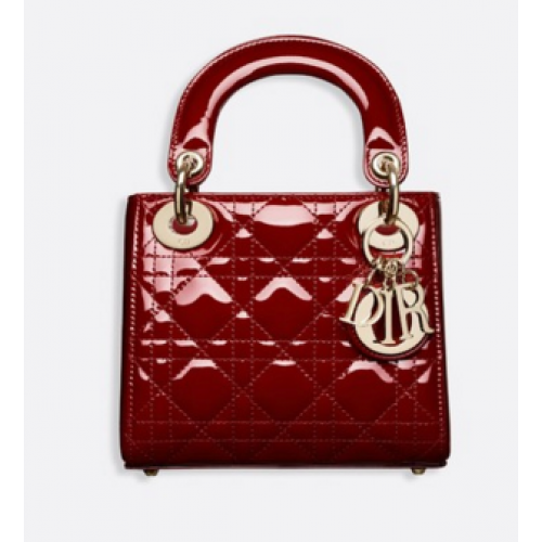Dior MINI LADY DIOR CALFSKIN BAG M0505O burgundy