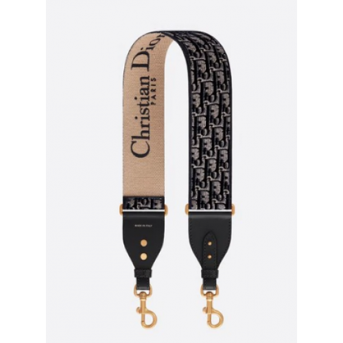 Dior Oblique Embroidered Velvet SHOULDER STRAP S8540CWVF Blue
