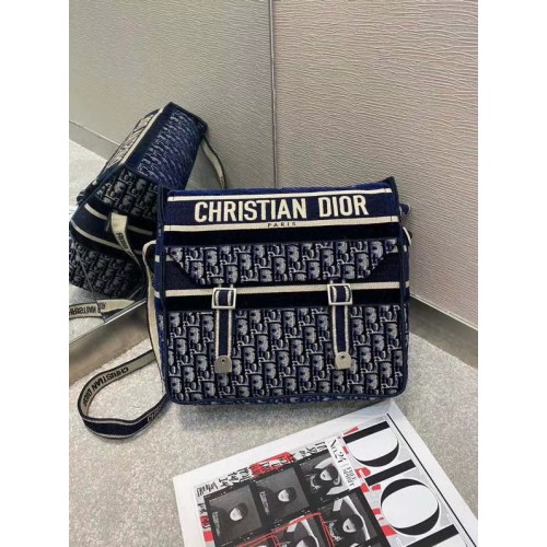 Dior Oblique Embroidery DIORCAMP BAG M1291 Blue