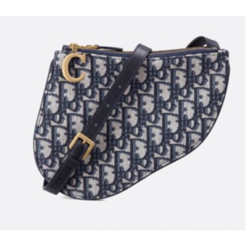 Dior SADDLE DIOR OBLIQUE CLUTCH S5642C Blue