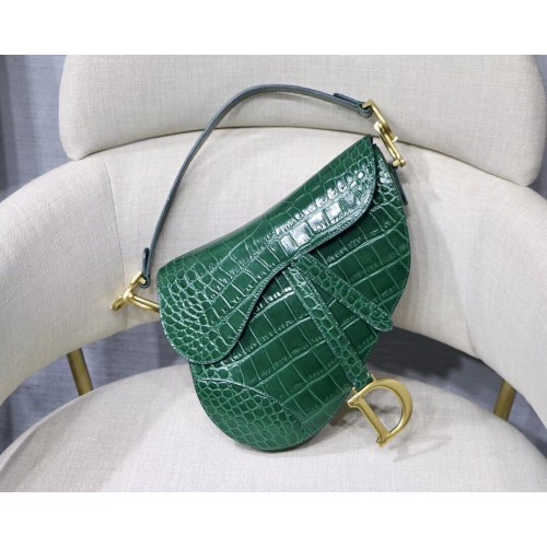 Dior SADDLE SOFT CALFSKIN BAG C9045 green