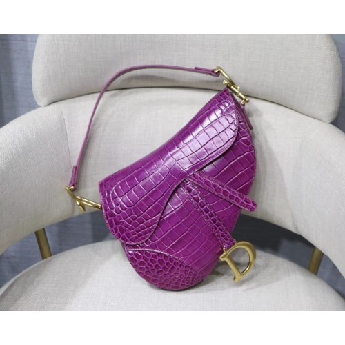 Dior SADDLE SOFT CALFSKIN BAG C9045 purple