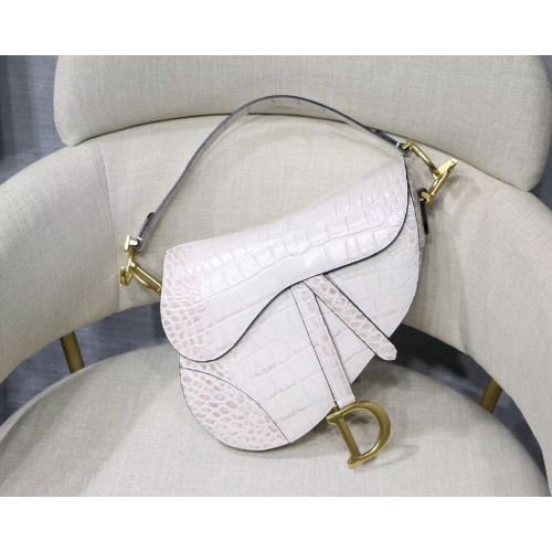 Dior SADDLE SOFT CALFSKIN BAG C9045 white
