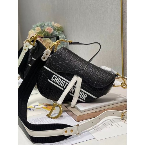 Dior SADDLE-TAS VAN KALFSLEER C9406 black